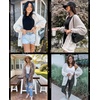 MEROKEETY Women’s Fuzzy Popcorn Oversized Sherpa Chenille Cardigan Sweaters(Olive)