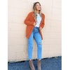 MEROKEETY Women’s Fuzzy Popcorn Oversized Sherpa Chenille Cardigan Sweaters(Orange)