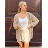 MEROKEETY Women’s Fuzzy Popcorn Oversized Sherpa Chenille Cardigan Sweaters(Sand)
