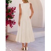 MEROKEETY Women’s Semi Formal Cocktail Wedding Guest A Line Maxi Dresses(Apricot)