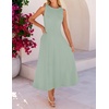 MEROKEETY Women’s Semi Formal Cocktail Wedding Guest A Line Maxi Dresses(Sage)