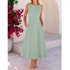 MEROKEETY Women’s Semi Formal Cocktail Wedding Guest A Line Maxi Dresses(Sage)