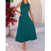 MEROKEETY Women’s Semi Formal Cocktail Wedding Guest A Line Maxi Dresses(Teal)