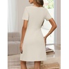 MEROKEETY Women’s Summer Business Casual Work Office Mini Dress(Apricot)
