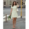 MEROKEETY Women’s Summer Business Casual Work Office Mini Dress(Lightgreen)