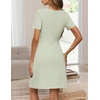 MEROKEETY Women’s Summer Business Casual Work Office Mini Dress(Lightgreen)