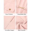 MEROKEETY Women’s Summer Business Casual Work Office Mini Dress(Pink)