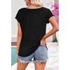 MEROKEETY Womens Summer Cap Sleeve Tops Business Dressy T Shirts 2026(Black)