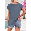 MEROKEETY Womens Summer Cap Sleeve Tops Business Dressy T Shirts 2026(Blue)