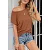 MEROKEETY Womens Summer Cap Sleeve Tops Business Dressy T Shirts 2026(Brown)