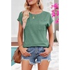 MEROKEETY Womens Summer Cap Sleeve Tops Business Dressy T Shirts 2026(Green)