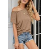 MEROKEETY Womens Summer Cap Sleeve Tops Business Dressy T Shirts 2026(Khaki)