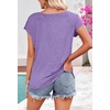 MEROKEETY Womens Summer Cap Sleeve Tops Business Dressy T Shirts 2026(Lavender)