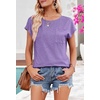 MEROKEETY Womens Summer Cap Sleeve Tops Business Dressy T Shirts 2026(Lavender)