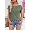 MEROKEETY Womens Summer Cap Sleeve Tops Business Dressy T Shirts 2026(Lightolive)