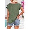 MEROKEETY Womens Summer Cap Sleeve Tops Business Dressy T Shirts 2026(Lightolive)