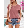 MEROKEETY Womens Summer Cap Sleeve Tops Business Dressy T Shirts 2026(Pink)