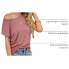 MEROKEETY Womens Summer Cap Sleeve Tops Business Dressy T Shirts 2026(Pink)