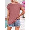 MEROKEETY Womens Summer Cap Sleeve Tops Business Dressy T Shirts 2026(Pink)