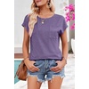 MEROKEETY Womens Summer Cap Sleeve Tops Business Dressy T Shirts 2026(Purple)