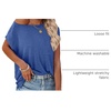 MEROKEETY Womens Summer Cap Sleeve Tops Business Dressy T Shirts 2026(Royalblue)