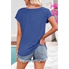 MEROKEETY Womens Summer Cap Sleeve Tops Business Dressy T Shirts 2026(Royalblue)