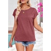 MEROKEETY Womens Summer Cap Sleeve Tops Business Dressy T Shirts 2026(Watermelon)