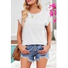 MEROKEETY Womens Summer Cap Sleeve Tops Business Dressy T Shirts 2026(White)