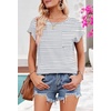 MEROKEETY Womens Summer Cap Sleeve Tops Business Dressy T Shirts 2026(White/Black)