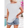 MEROKEETY Womens Summer Cap Sleeve Tops Business Dressy T Shirts 2026(White/Black)
