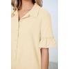 MEROKEETY Women’s Summer Casual Tshirt Dress Button Down Shift Mini Dresses(Beige)