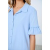 MEROKEETY Women’s Summer Casual Tshirt Dress Button Down Shift Mini Dresses(Blue)
