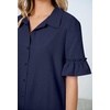 MEROKEETY Women’s Summer Casual Tshirt Dress Button Down Shift Mini Dresses(Navy)