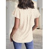 MEROKEETY Womens Summer Ruffle Sleeve V Neck Blouse Casual Shirts(Apricot)