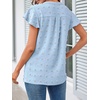 MEROKEETY Womens Summer Ruffle Sleeve V Neck Blouse Casual Shirts(Blue)