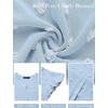 MEROKEETY Womens Summer Ruffle Sleeve V Neck Blouse Casual Shirts(Blue)