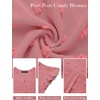 MEROKEETY Womens Summer Ruffle Sleeve V Neck Blouse Casual Shirts(Coral Red)