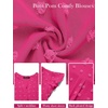 MEROKEETY Womens Summer Ruffle Sleeve V Neck Blouse Casual Shirts(Hot Pink)
