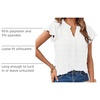 MEROKEETY Womens Summer Ruffle Sleeve V Neck Blouse Casual Shirts(White)