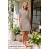 MEROKEETY Women’s Summer Short Sleeve Bodycon Sweater Mini Dress(Cashmere)