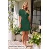 MEROKEETY Women’s Summer Short Sleeve Bodycon Sweater Mini Dress(Darkgreen)