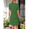 MEROKEETY Women’s Summer Short Sleeve Bodycon Sweater Mini Dress(Green)
