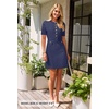 MEROKEETY Women’s Summer Short Sleeve Bodycon Sweater Mini Dress(Navy)