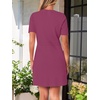 MEROKEETY Women’s Summer Short Sleeve Bodycon Sweater Mini Dress(Rose)