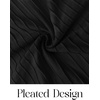 MEROKEETY Women’s Sweater Dress Fall Winter Church Midi Dresses(Black)