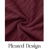 MEROKEETY Women’s Sweater Dress Fall Winter Church Midi Dresses(Burgundy)