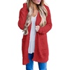 MEROKEETY Womens Fuzzy Chunky Oversized Cardigan Sweaters 2026 Fall Outfits(Red)