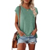 MEROKEETY Womens Summer Cap Sleeve Tops Business Dressy T Shirts 2026(Green)