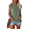 MEROKEETY Womens Summer Cap Sleeve Tops Business Dressy T Shirts 2026(Lightolive)