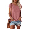 MEROKEETY Womens Summer Cap Sleeve Tops Business Dressy T Shirts 2026(Pink)